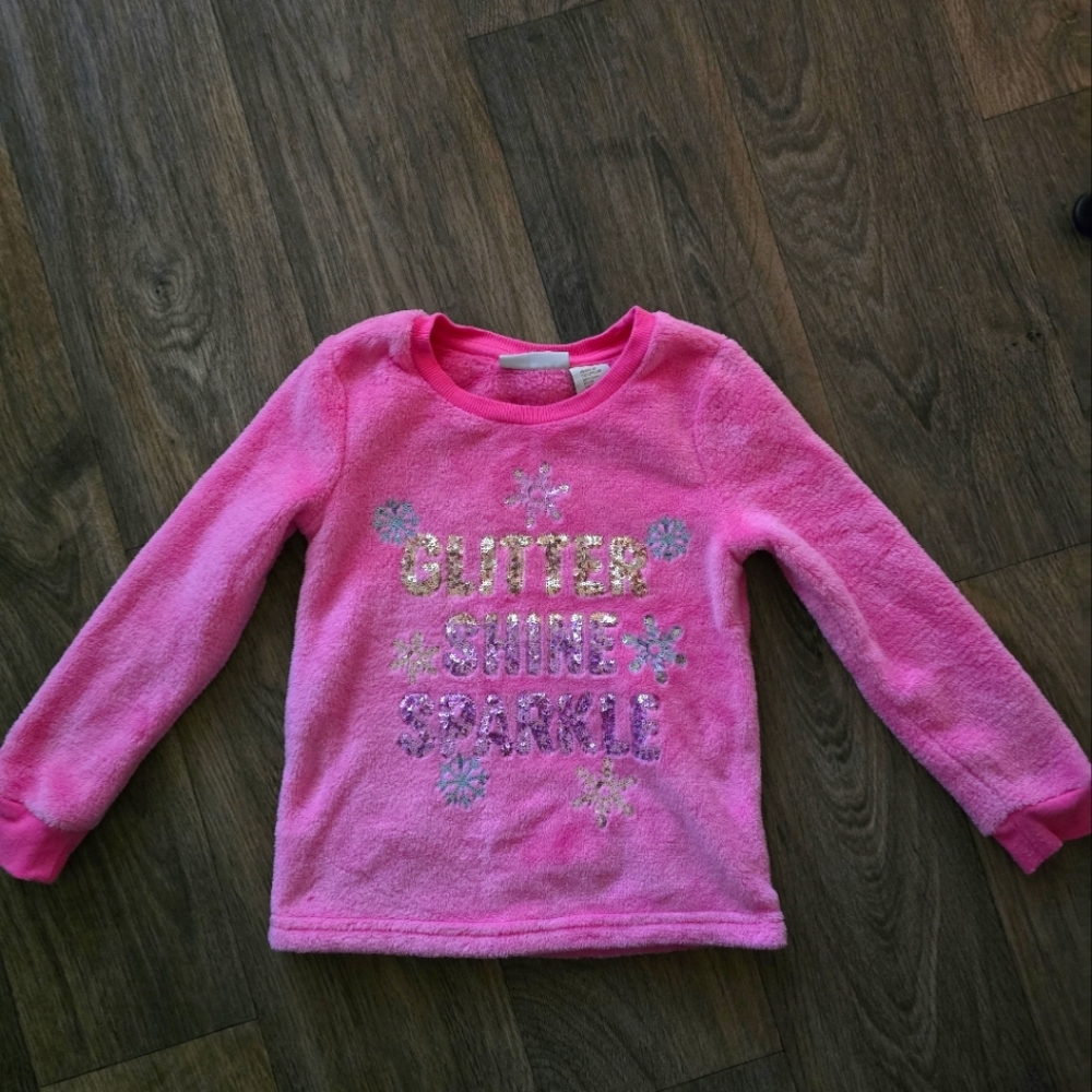 Cynthia Rowly Pink Glitter Shine Sparkle Sweater